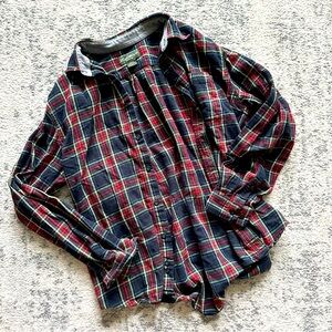 Eddie Bauer flannel button down - tartan plaid